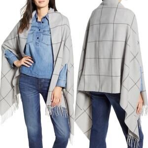 New MADEWELL Windowpane Cape Scarf